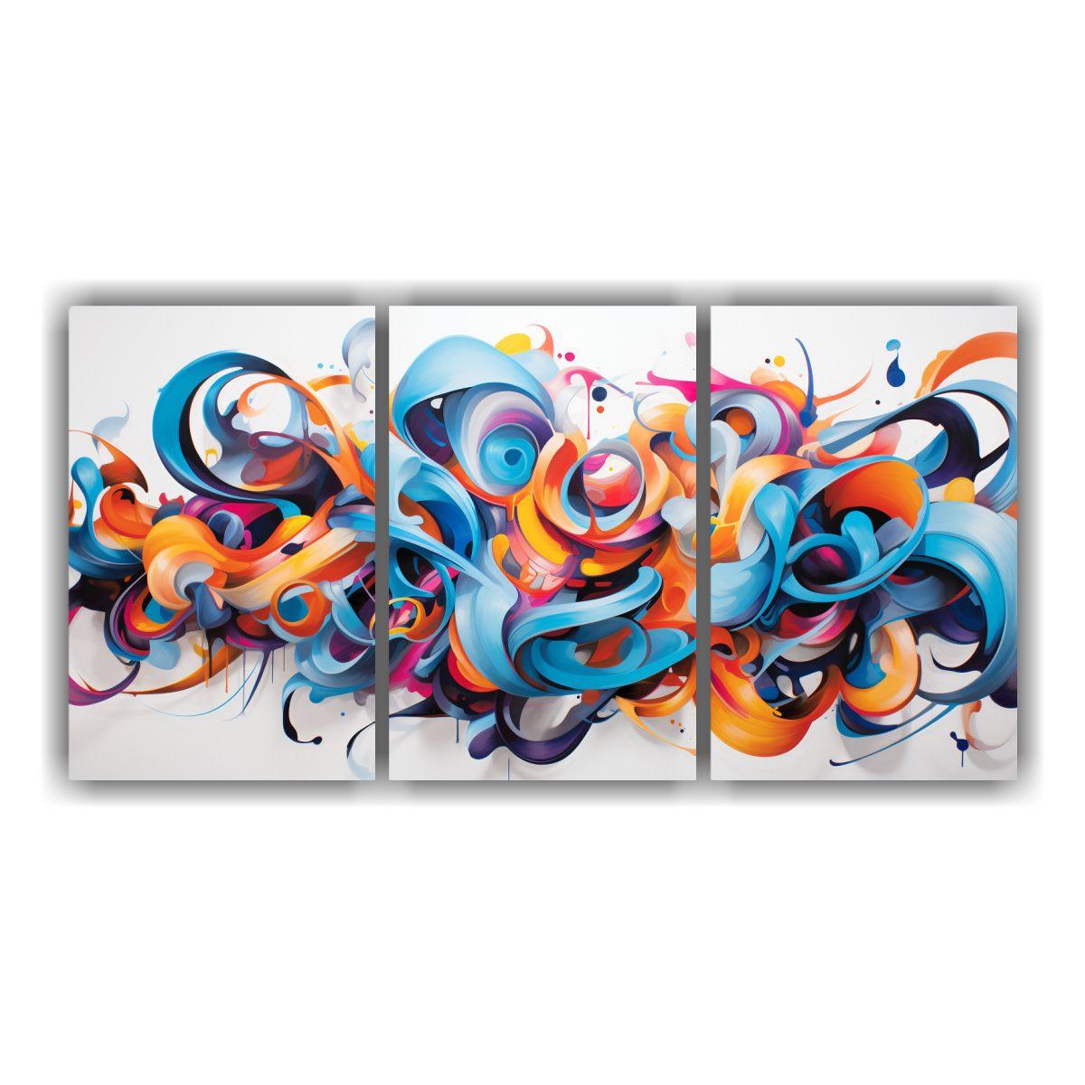 Cuadros Dibujo Expresividad Patrones Energéticos 240x120 Cm-0