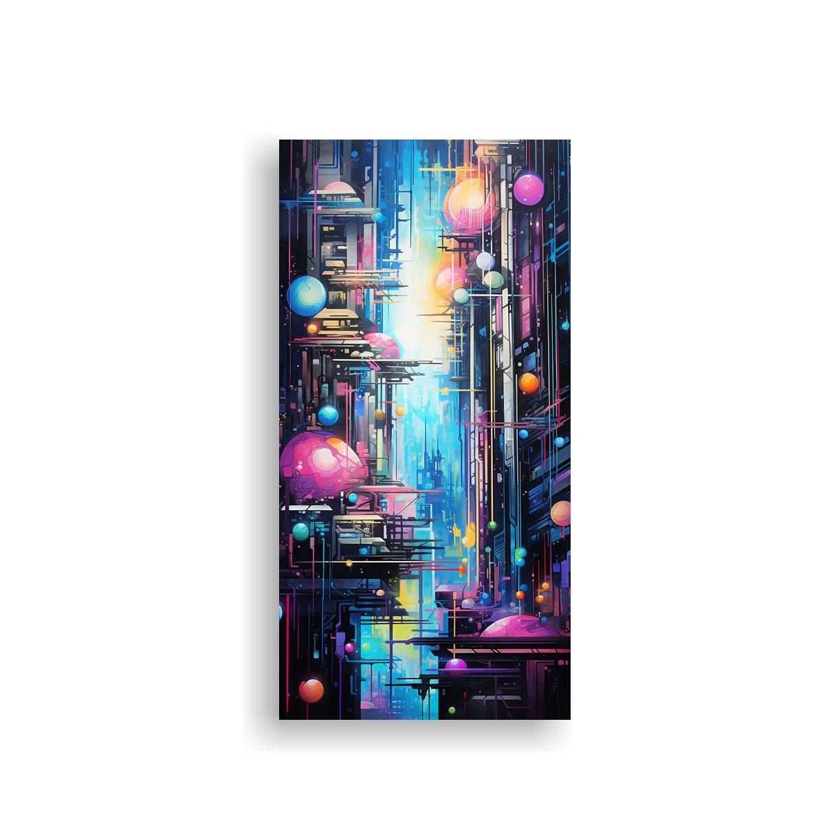 Cuadro Abstracto Para Cocina, Finas Líneas, 70x140cm-0