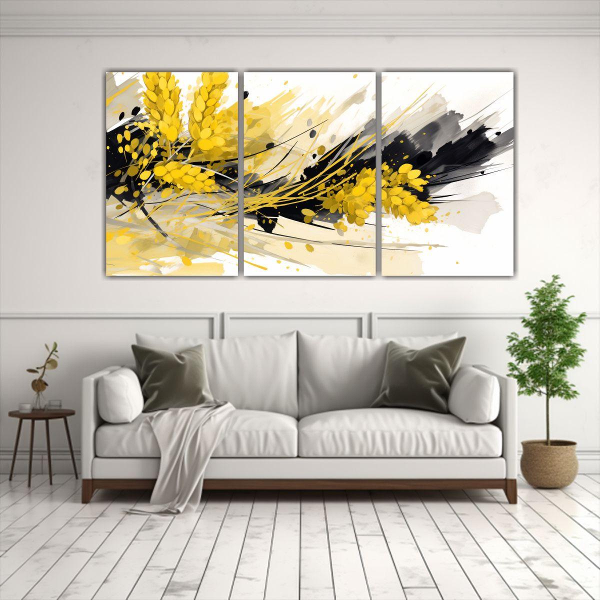 Pinturas Decorativas De Tres Artes Patron 240x120 Cm-2