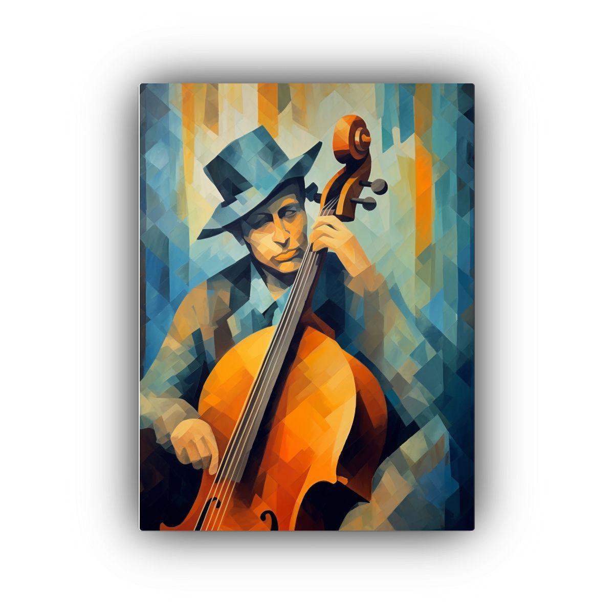 Lienzo Horizontal De Hogar Deco: Pintura Al óleo De Cubismo 30x45cm-0