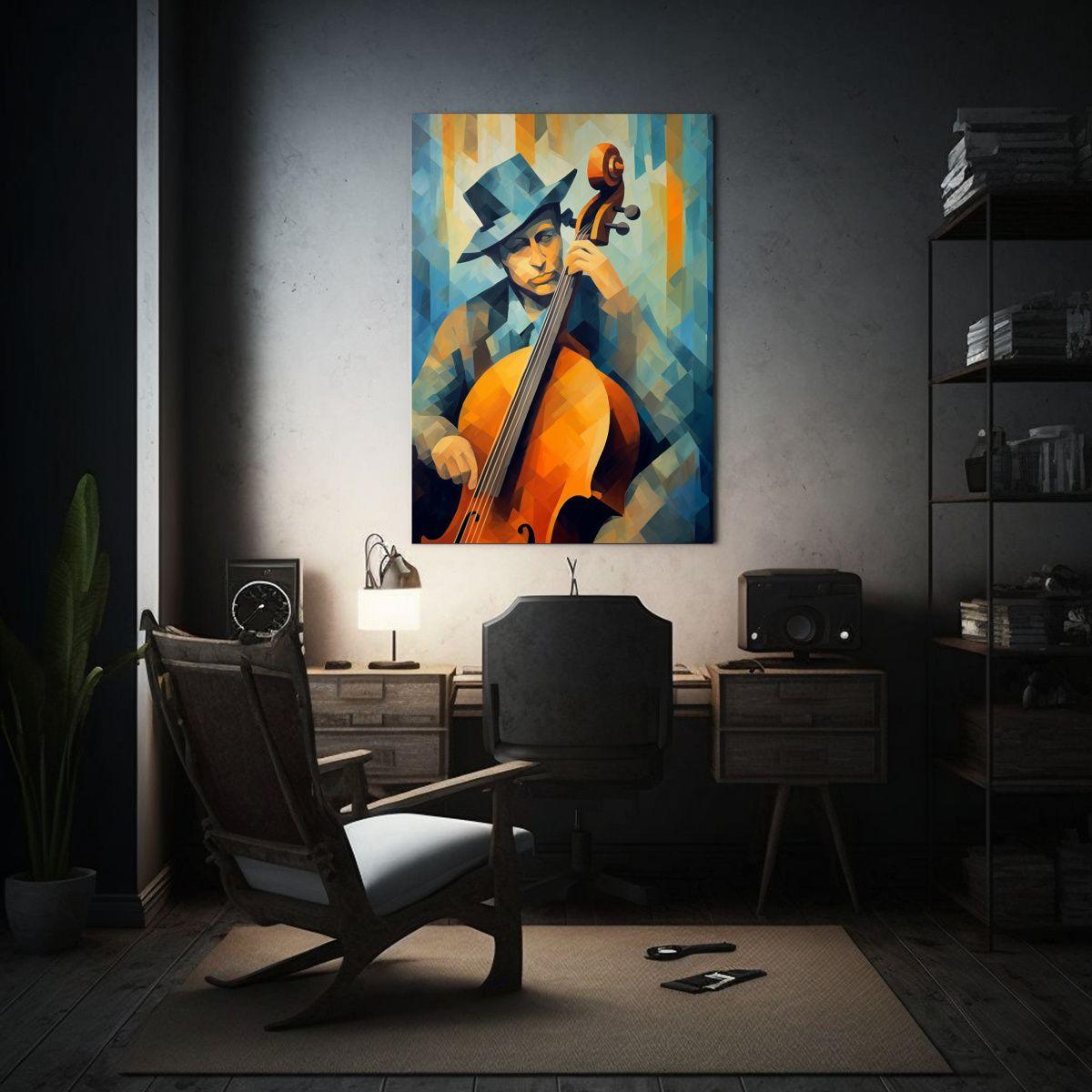 Lienzo Horizontal De Hogar Deco: Pintura Al óleo De Cubismo 30x45cm-2
