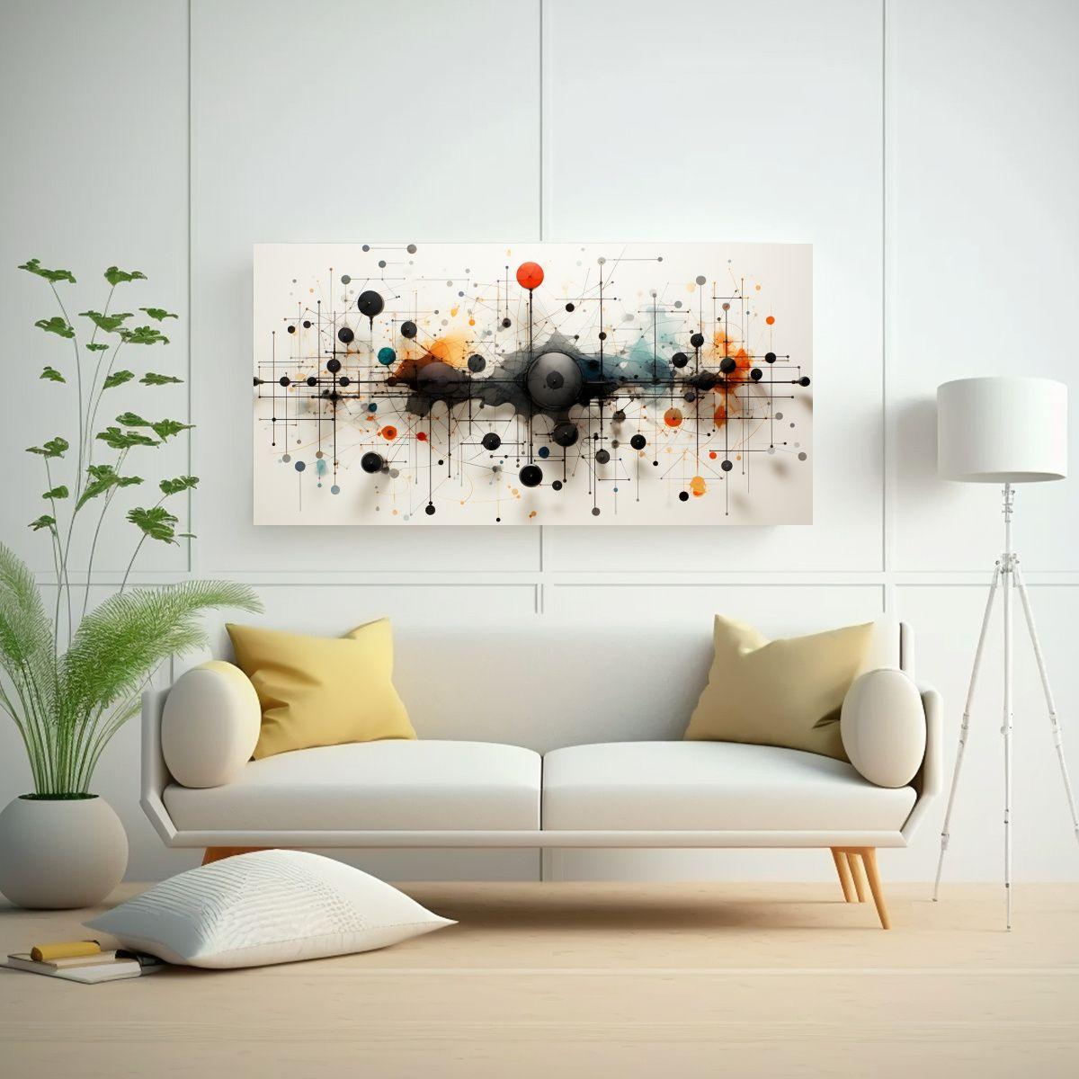 Cuadro Fantasía: Motivo Central De Elementos 120x60cm-2