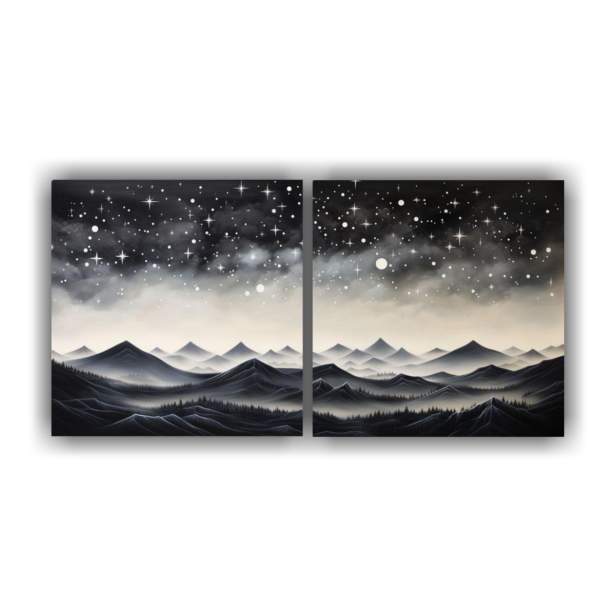 Cuadro Abstracto Rectangular De Paisaje 100x50 Cm-0