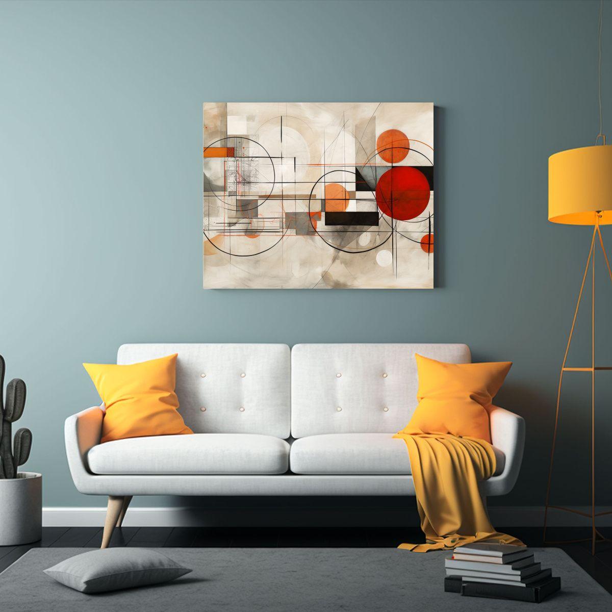 Cuadro Abstracto Multicapa Para Decoración De Interiores 75x50cm-2
