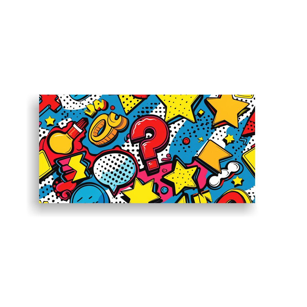 Cuadro Decorativo Con Patrón Estilo Pop Art Y 160x80cm-0