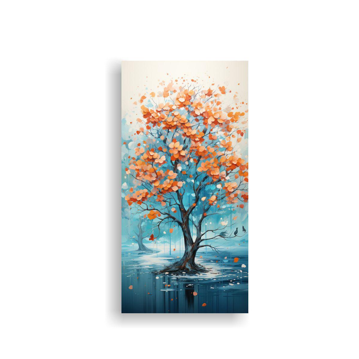 Pintura Abstracta Combinación De Colores 20x40 Cm-0