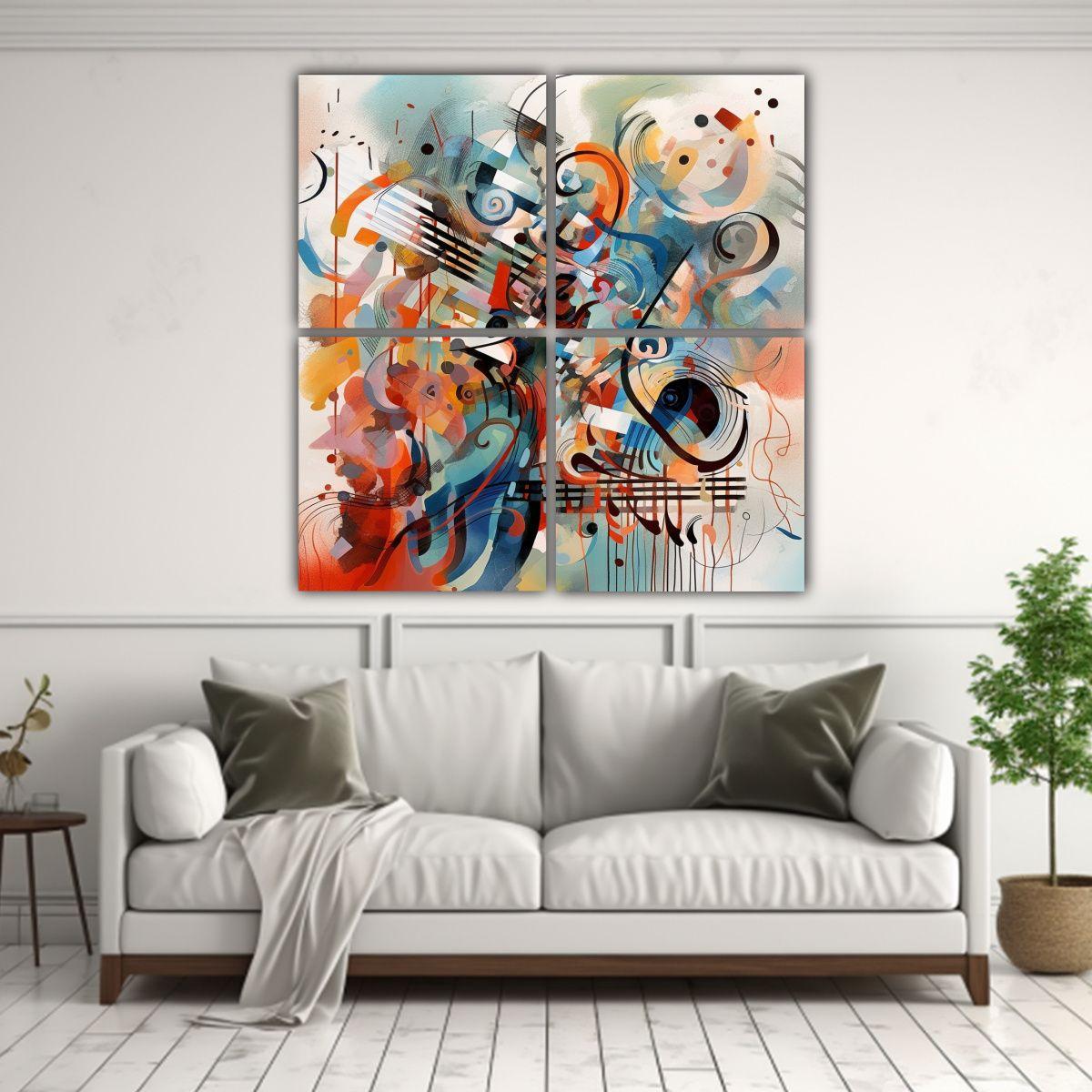 Cuadros Abstractos De Música WhipSmart 200x200 Cm-2