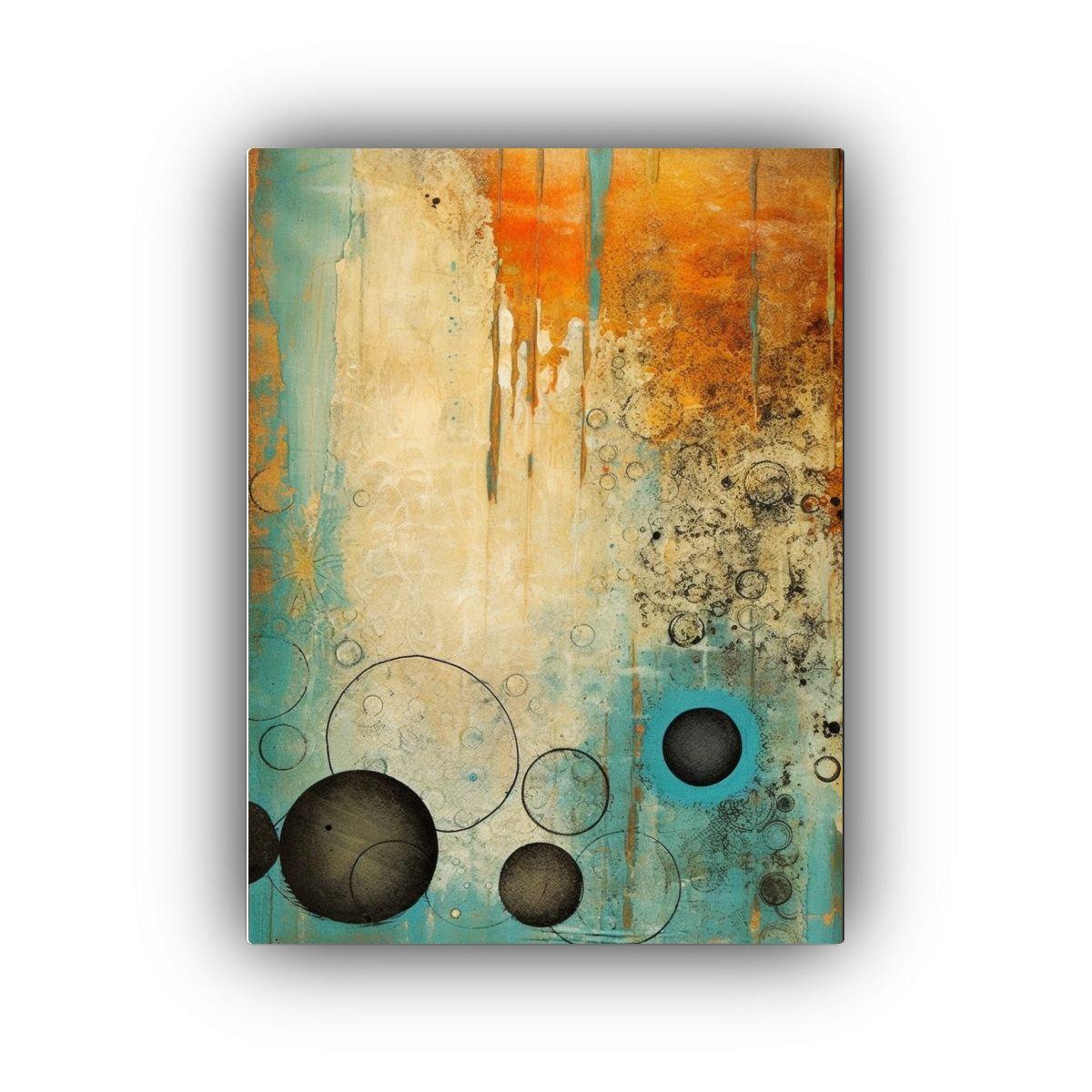 Tela En Bastidor Cuadro Impacto Visual Texture Abstract 60x90cm-0