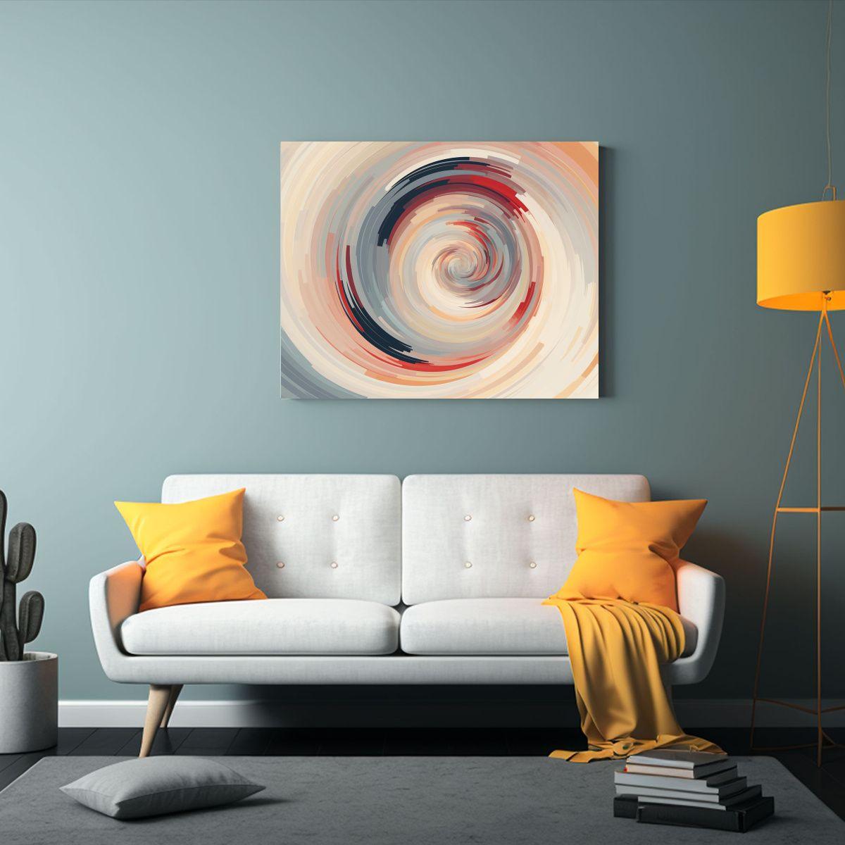 Pinturas Decorativas Con Líneas Elípticas En Movimiento Ci 120x80cm-2