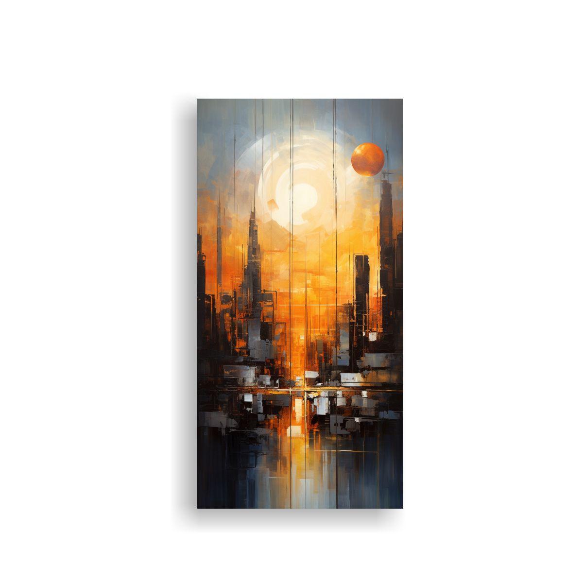 Lienzo Decorativo Simplicidad En Una Ciudad Llena 80x160cm-0
