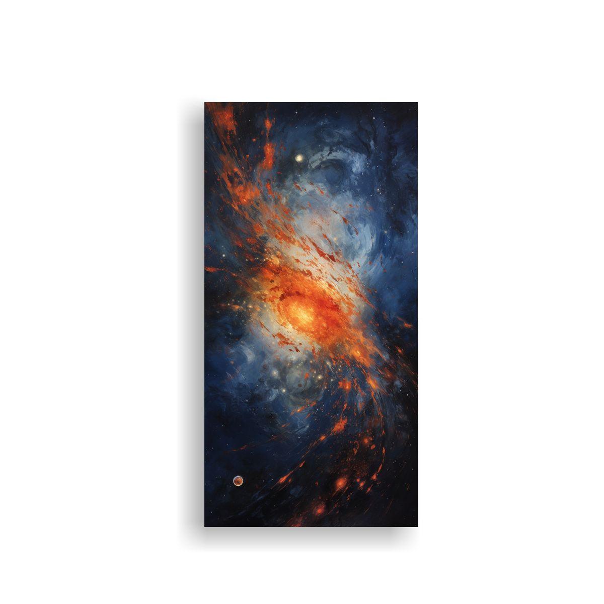 Cuadro Pared Acuarela Intensidad Impacto Cósmico 70x140cm-0