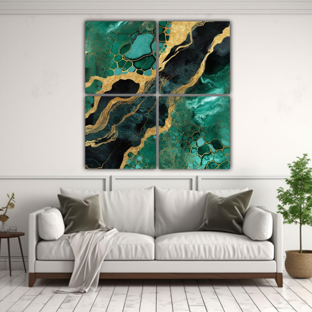 Cuadros Modernos De Regalo En Mármol Verde 60x60 Cm-2