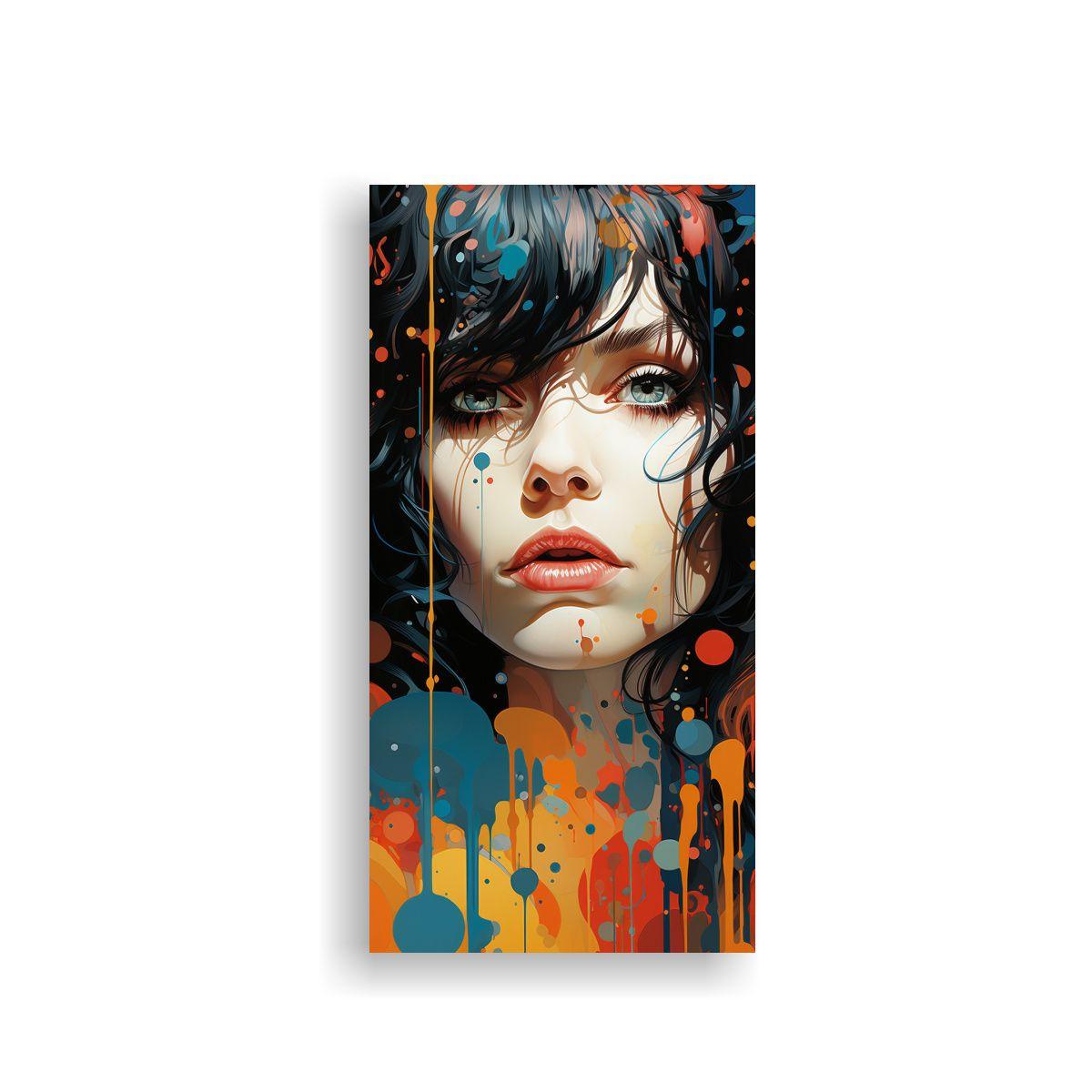 Pintura Decorativa De Tela En Bastidor Con Estilo 20x40cm-0