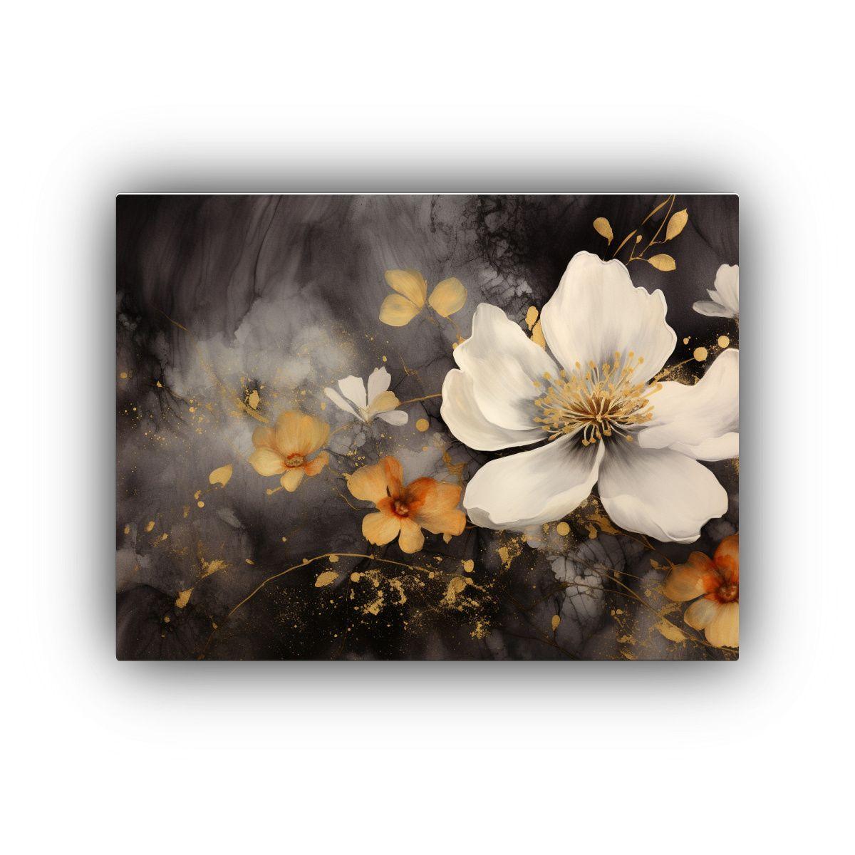 Armonía De Colores En Pinturas De Decoración Con Flores Pa 75x50cm-0