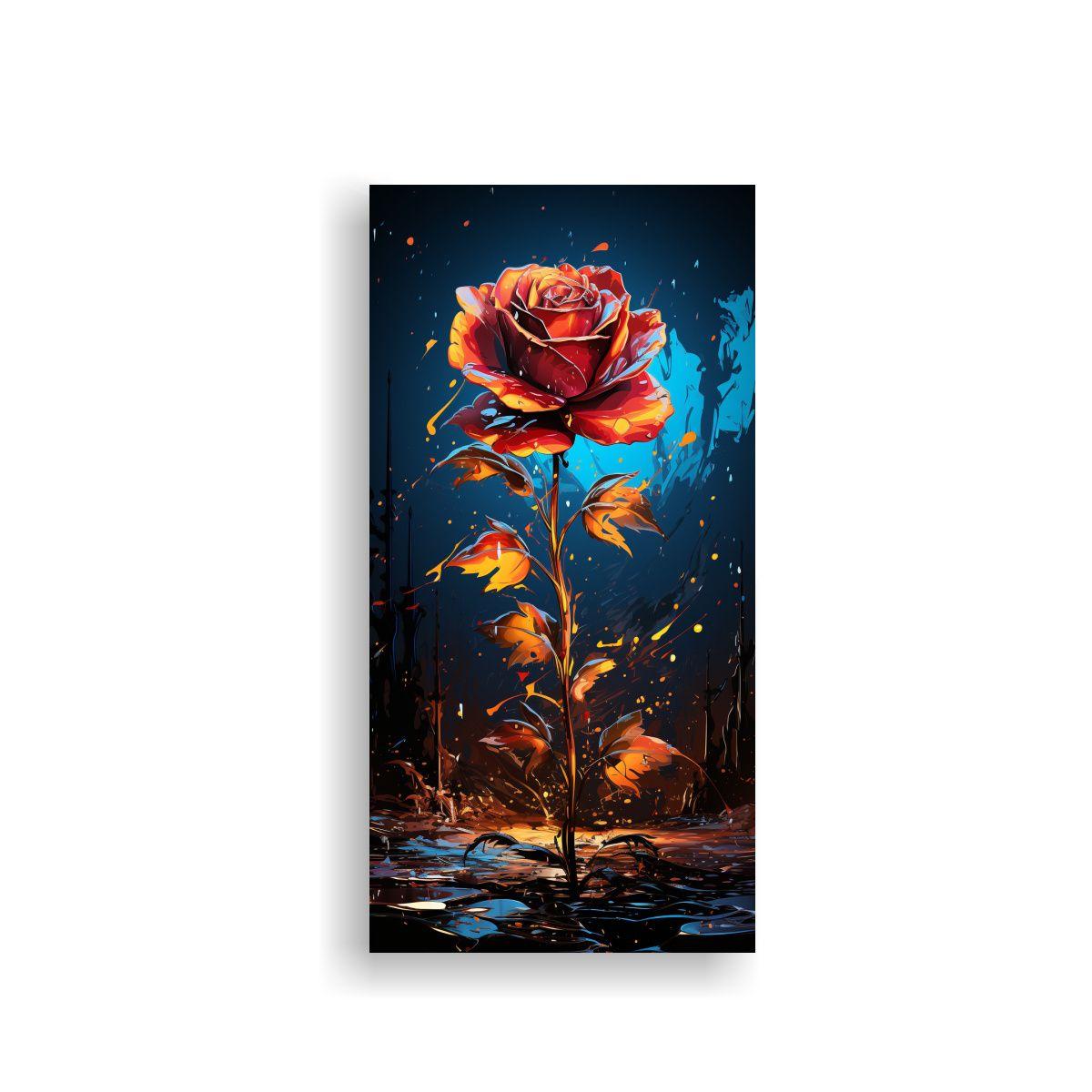 Cuadro Innovador Líneas Finas Rosa Pop Art 30x60cm-0