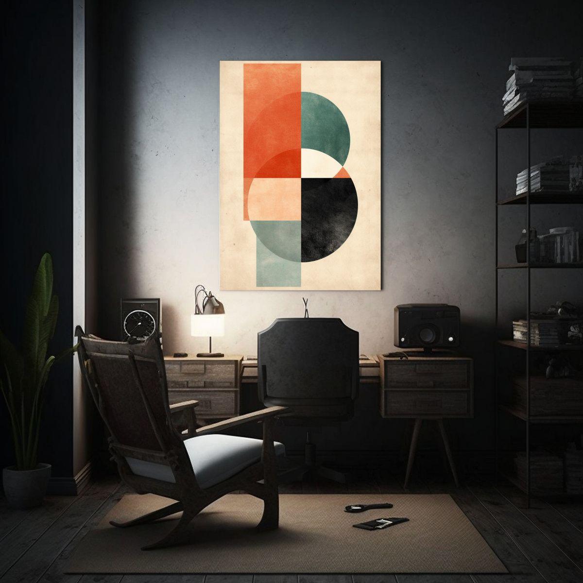 Pinturas Decorativas Abstractas Minimalistas De Geometría C 60x90cm-2