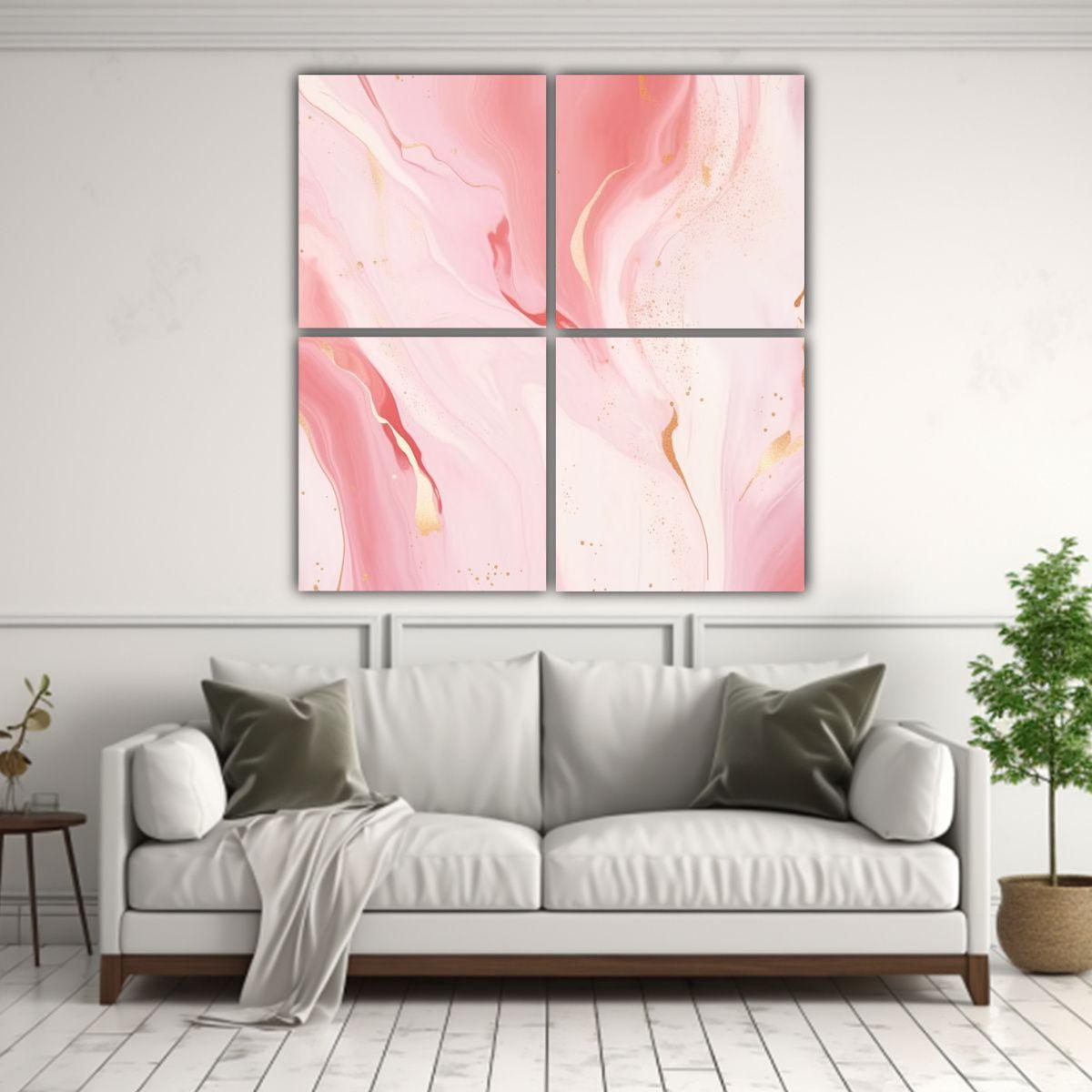 Pinturas Decorativas En Acuarela De Mármol 120x120 Cm-2