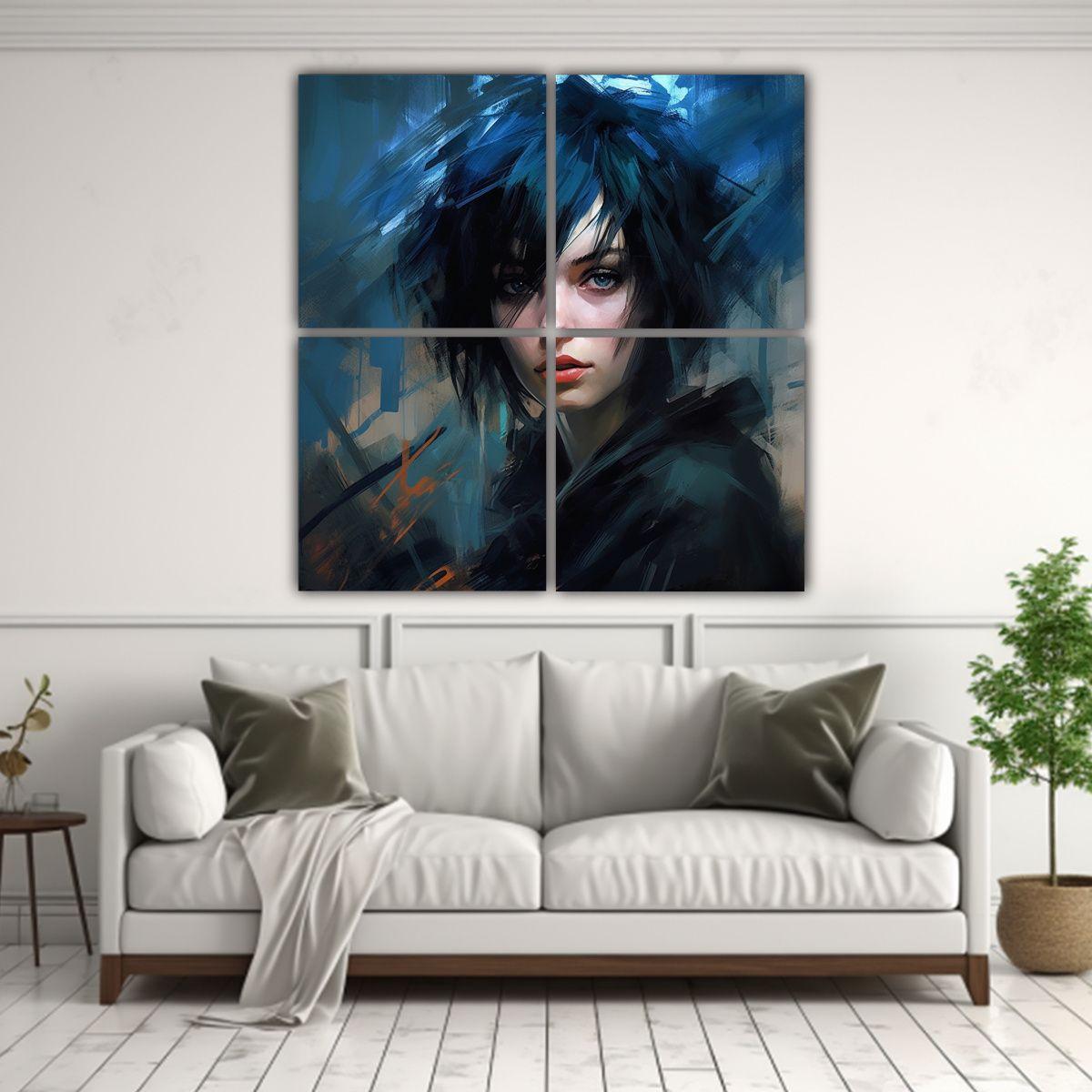 Pinturas Decorativas De Retrato Femenino 60x60 Cm-2