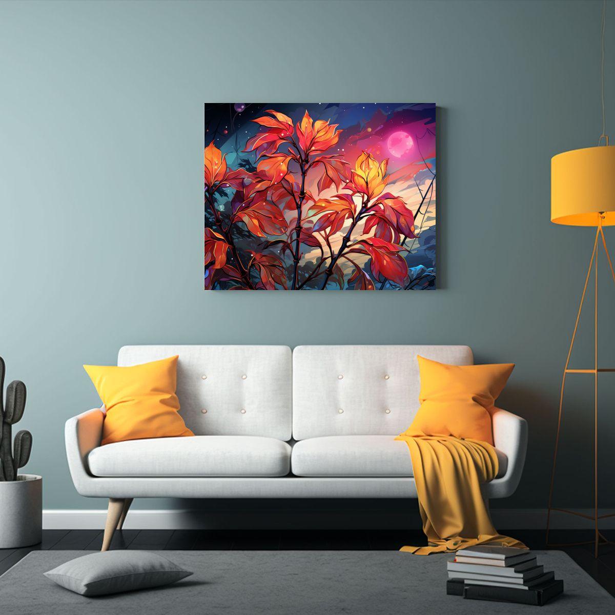 Pinturas Decorativas De Bambú En Colores Del Arcoíris Con  45x30cm-2