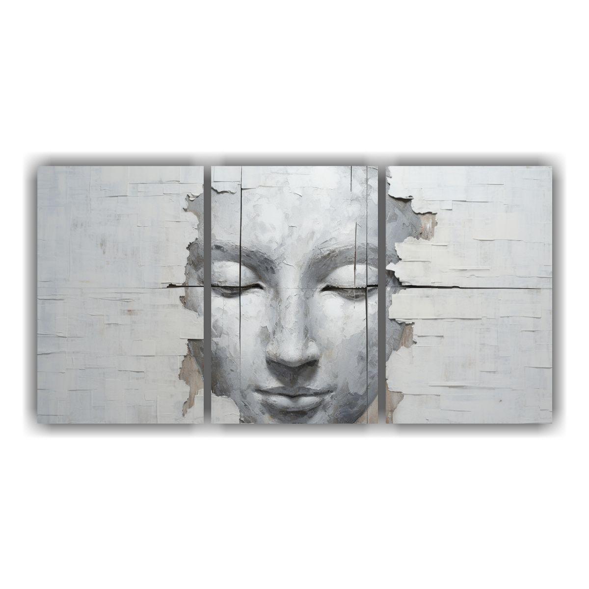 Conjunto 3 Lienzos Alta Calidad Vida Buddha 90x45 Cm-0