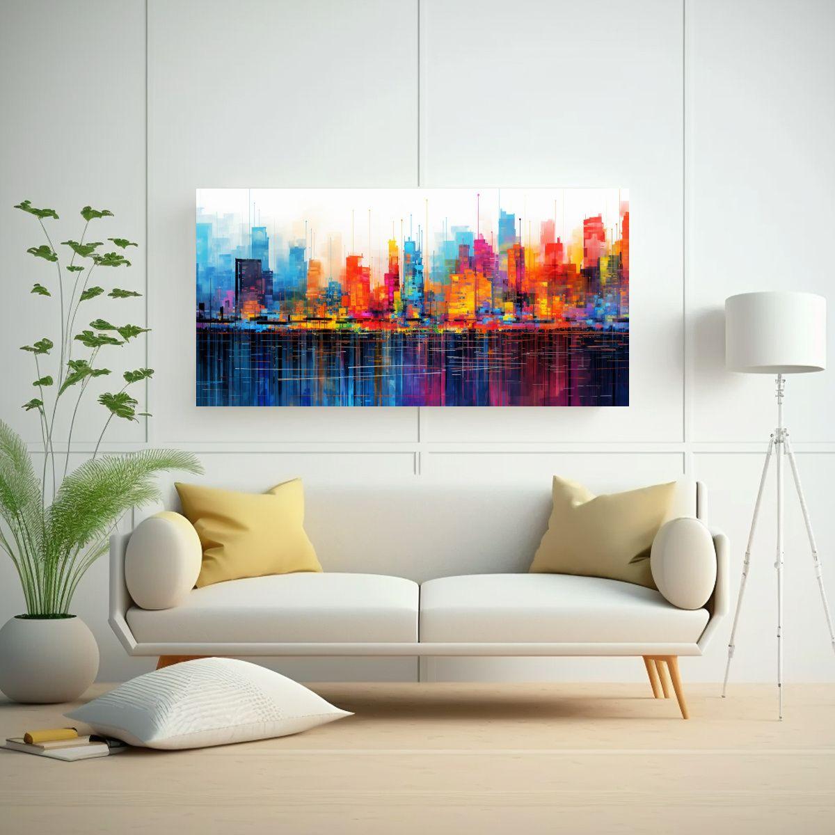Pinturas Decorativas De Paisajes Urbanos 60x30cm-2