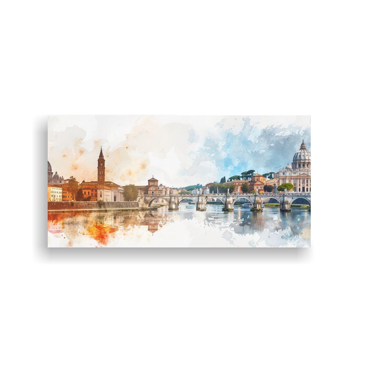 Cuadro Dibujo Inspiración: 2 Ciudades Mezcladas 80x40cm-0