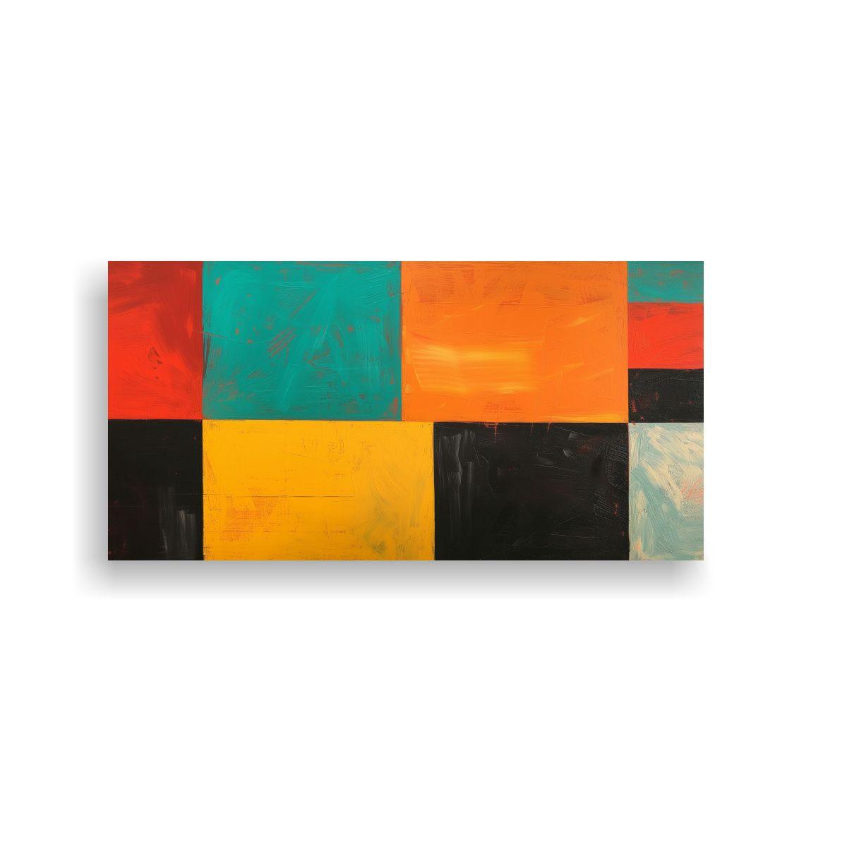 Cuadro Fractal Inspiración Fantástica En Rojo 40x20cm-0