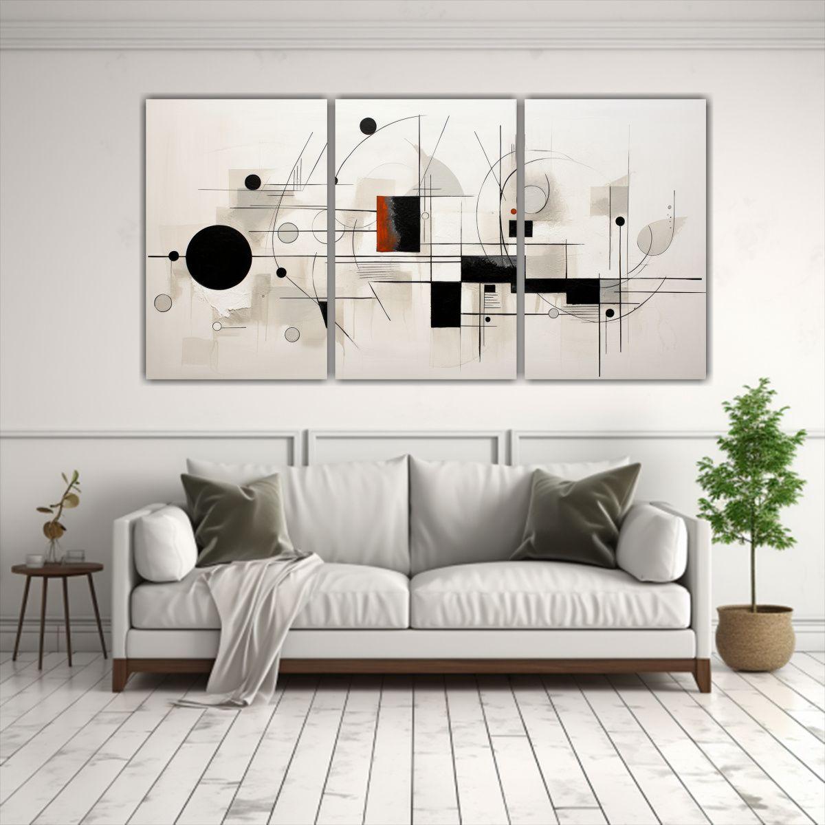 Conjunto 3 Telas Bastidor Inspirador Cuadros 120x60 Cm-2