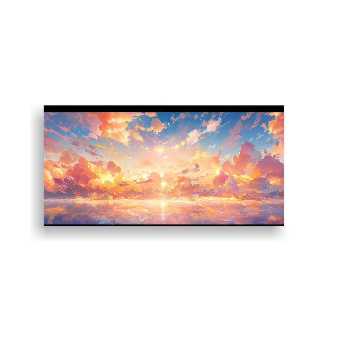 Pinturas De Decoración Con Cielos Al Amanecer Y A 40x20cm-0