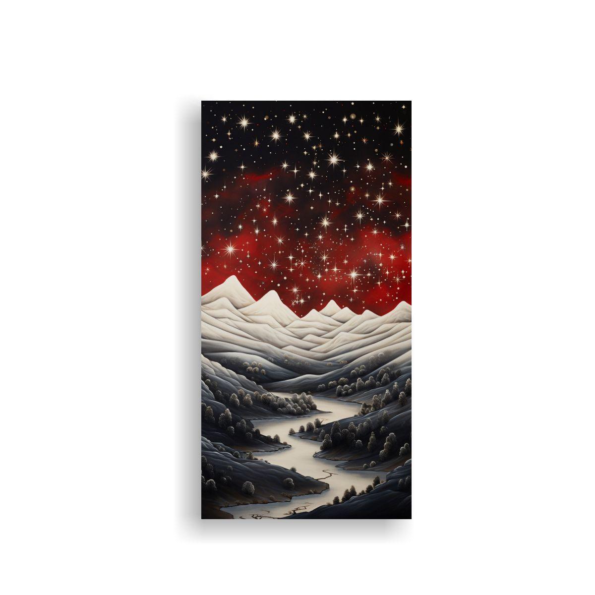 Cuadro Moderno Paisaje Montañoso Con Estilo 60x120cm-0