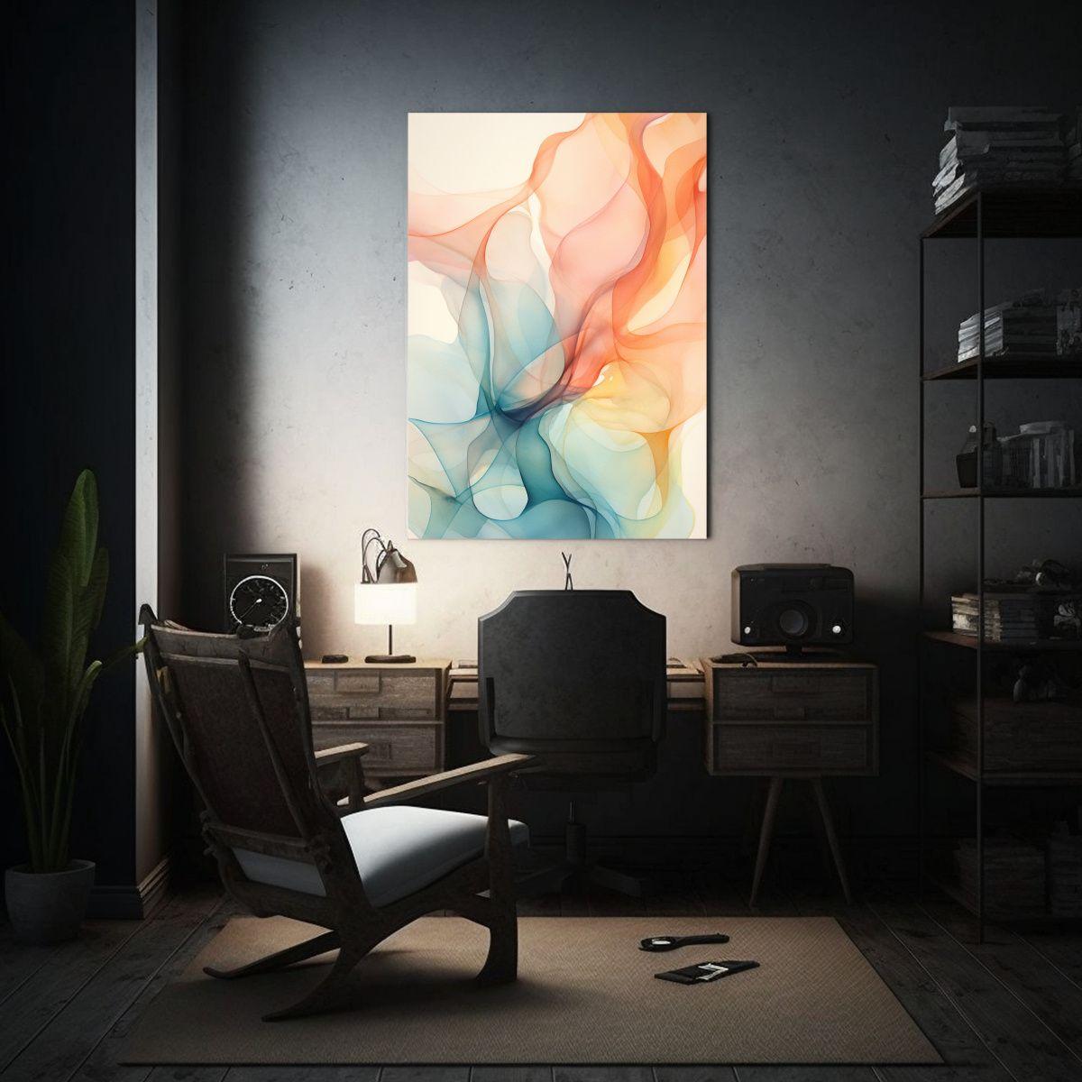 Pinturas Decorativas De Abstracción Orgánica En Colores Ac 20x30cm-2