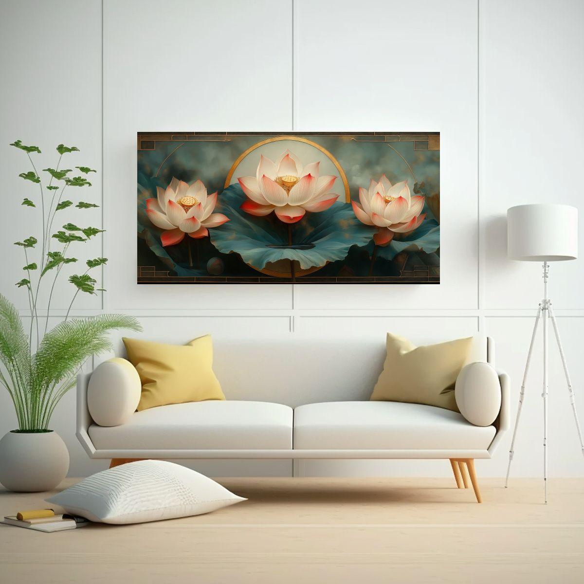 Cuadro Decorativo Canva Movimiento Contraste 60x30cm-2