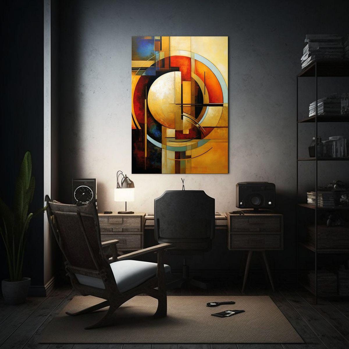 Cuadro Abstracto Multicolor Decorativo Obra 60x90cm-2
