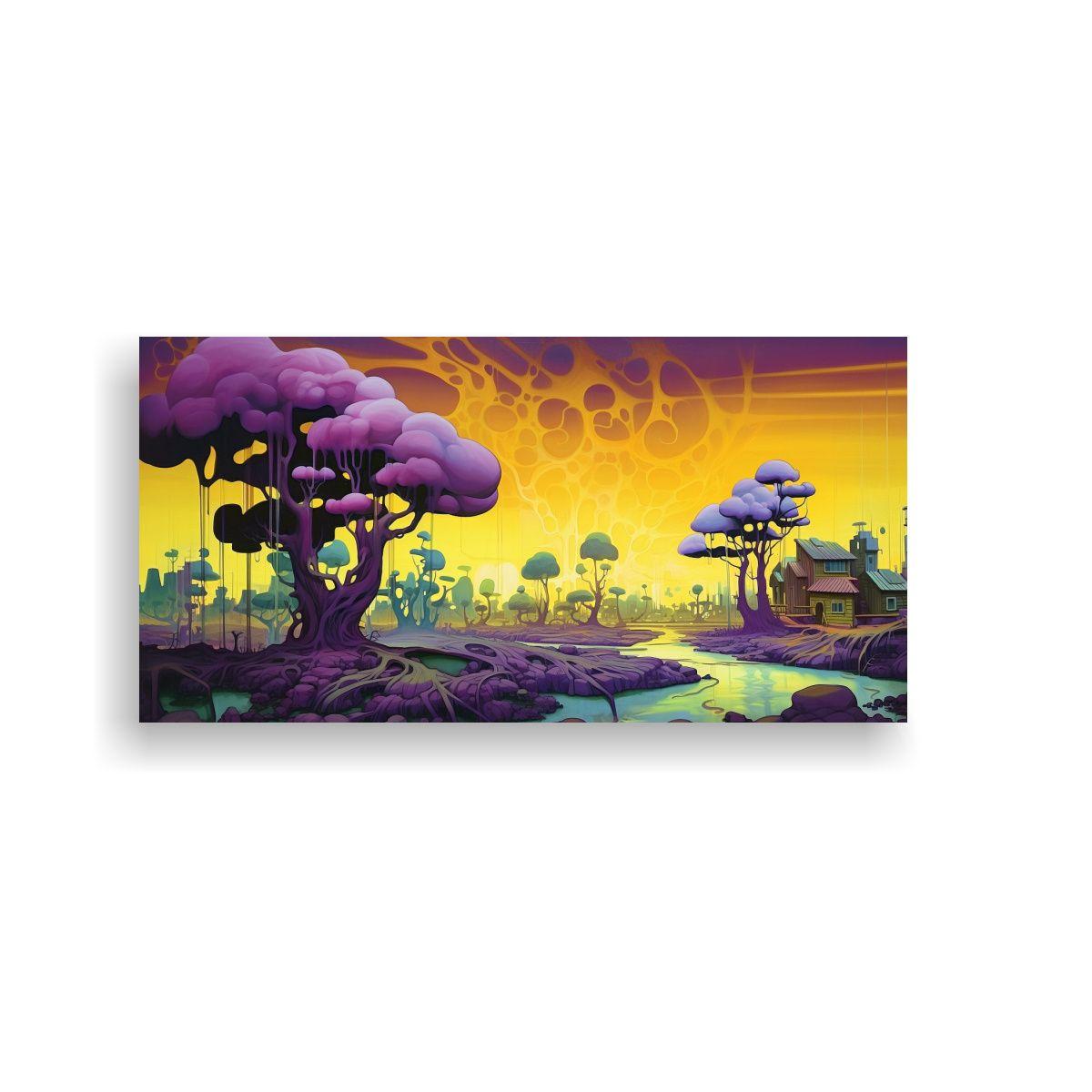 Lienzo De Tela Belleza Natural Mia Púrpura 120x60cm-0