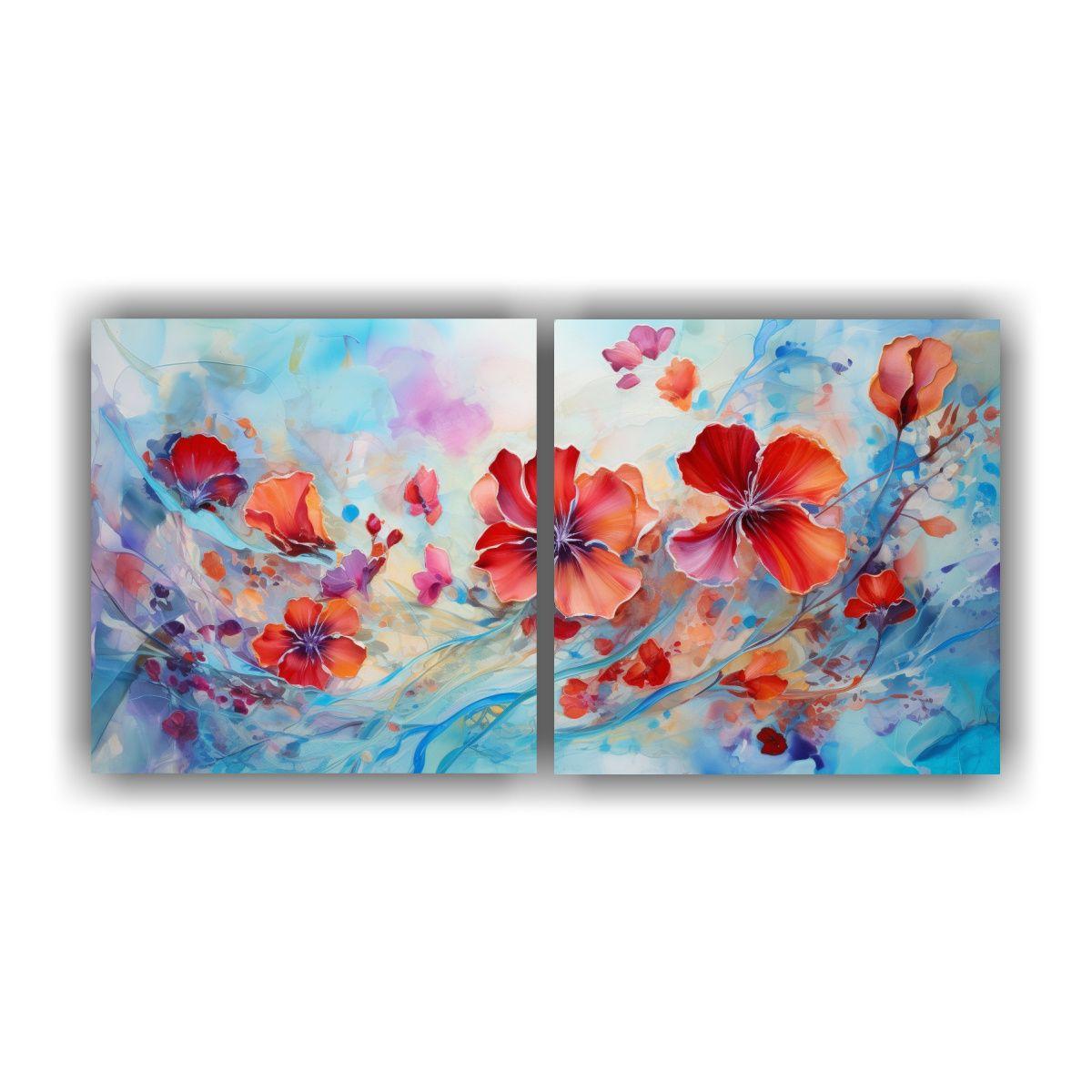 Pinturas Abstractas Movimientos Originales En 40x20 Cm-0