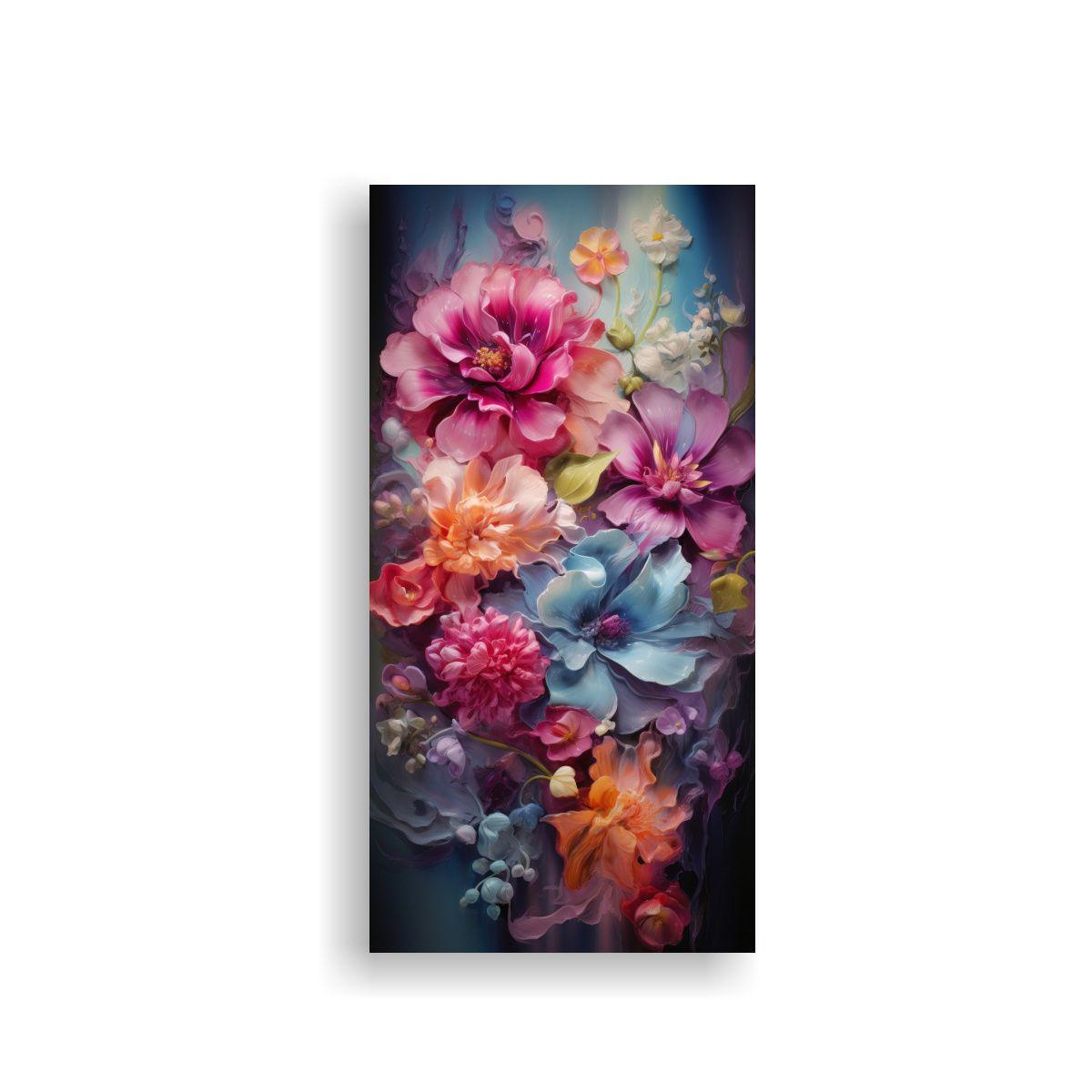 Pinturas Abstractas Con Flores Para Composición 40x80cm-0