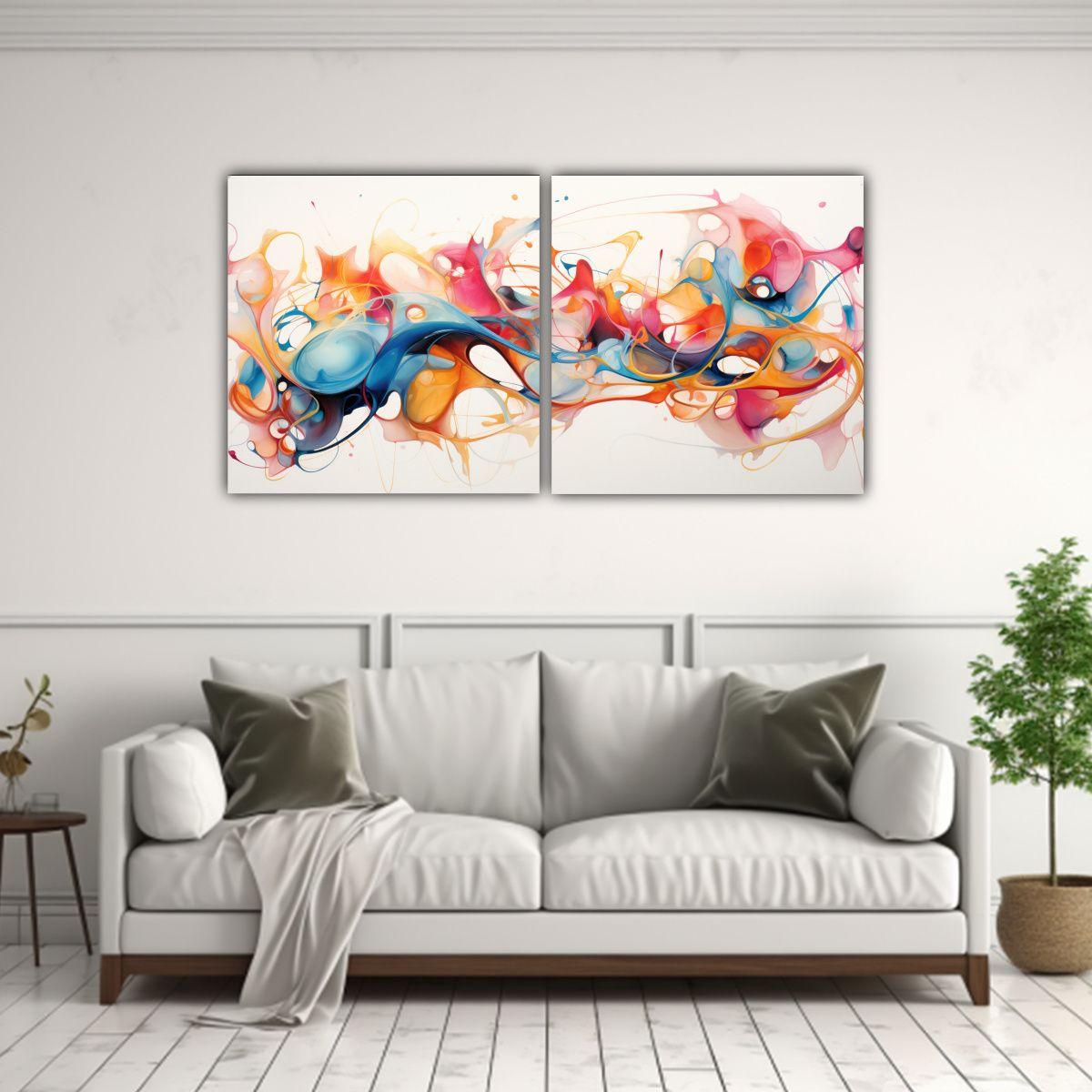 Conjunto 2 Artes Tema Estética Patrones 160x80 Cm-2