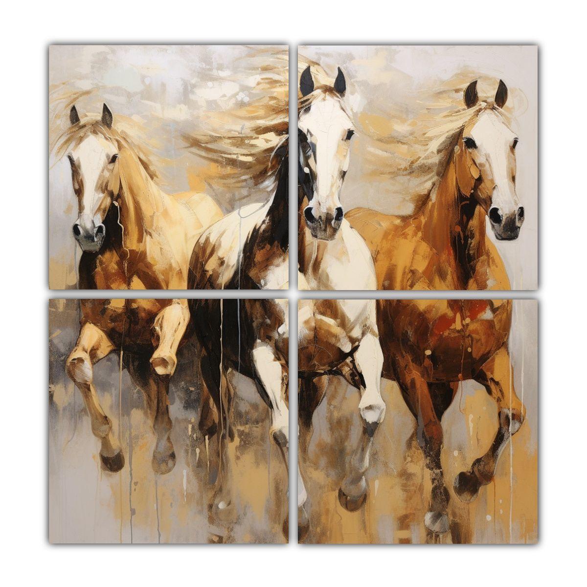Pintura Acrílica Abstracta Con Textura Intensa Y 80x80 Cm-0
