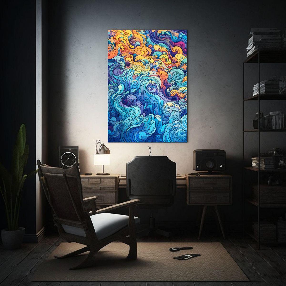 Arte De Pared Acuática Estilo Dibujos Animados Grueso 30x45cm-2