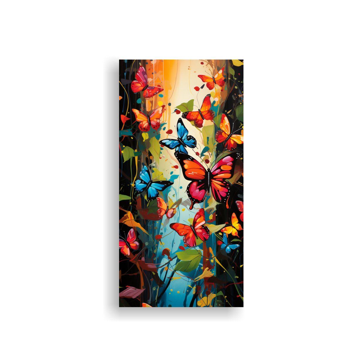 Cuadros Abstractos Con Mariposas Para Decoración 40x80cm-0