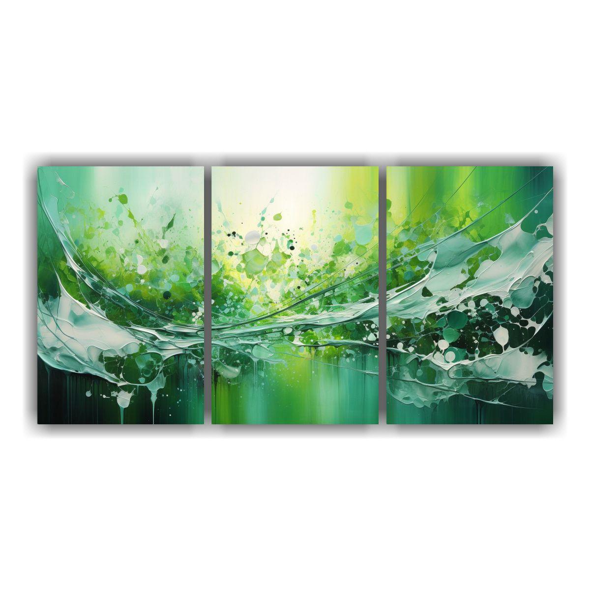 Set 3 Telas En Bastidor Dibujo Gama De Colores 150x75 Cm-0