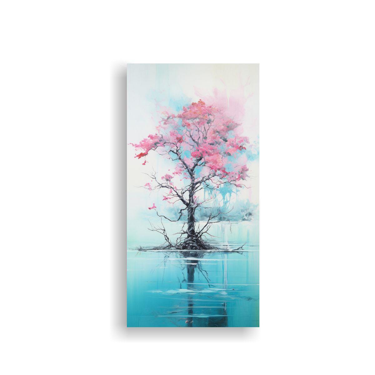 Pintura Abstracta De Un árbol De Manglar En 50x100cm-0