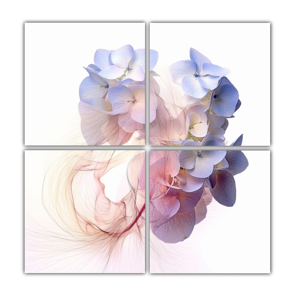 Pinturas Decorativas Hydrangeas Swirling Swirl 60x60 Cm-0