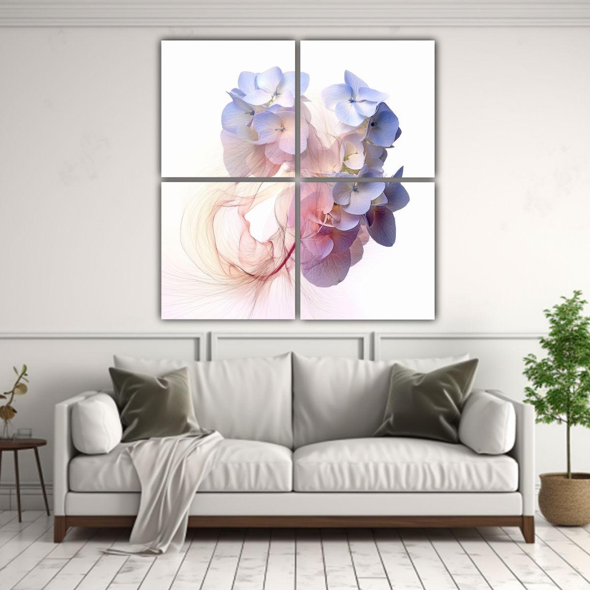 Pinturas Decorativas Hydrangeas Swirling Swirl 60x60 Cm-2