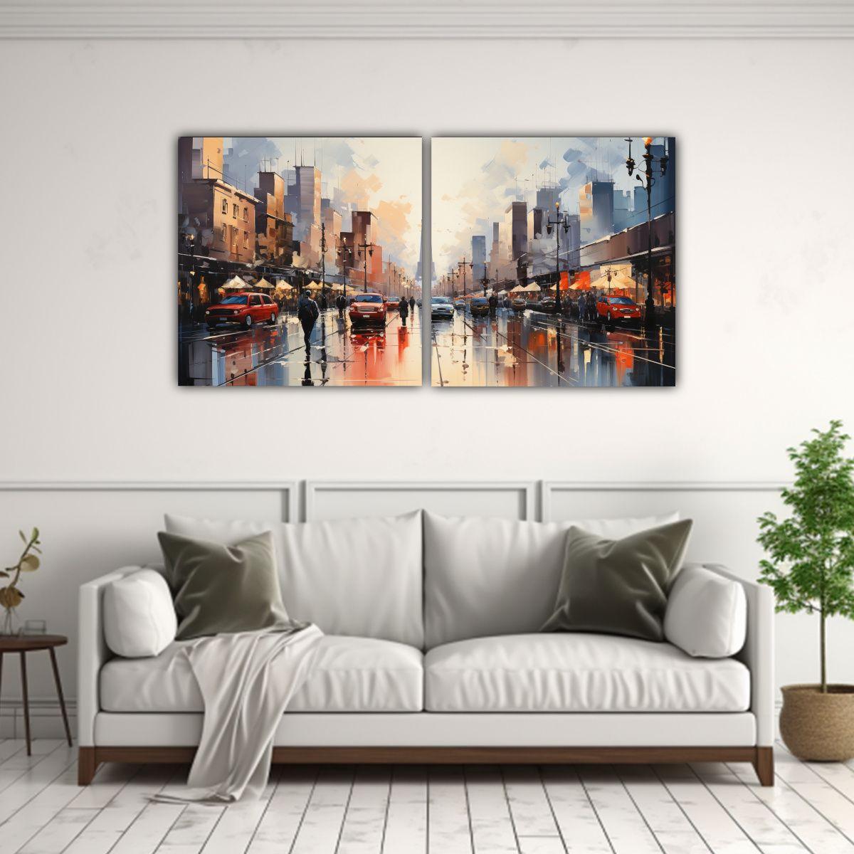 Lienzos De Tela Con Forma De Perspectiva Pintan 140x70 Cm-2