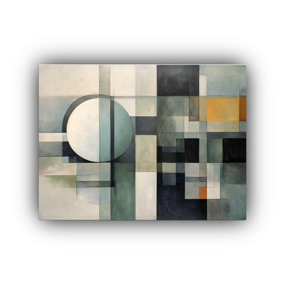Cuadro Abstracto Minimalista Con Formas Geométricas 75x50cm-0