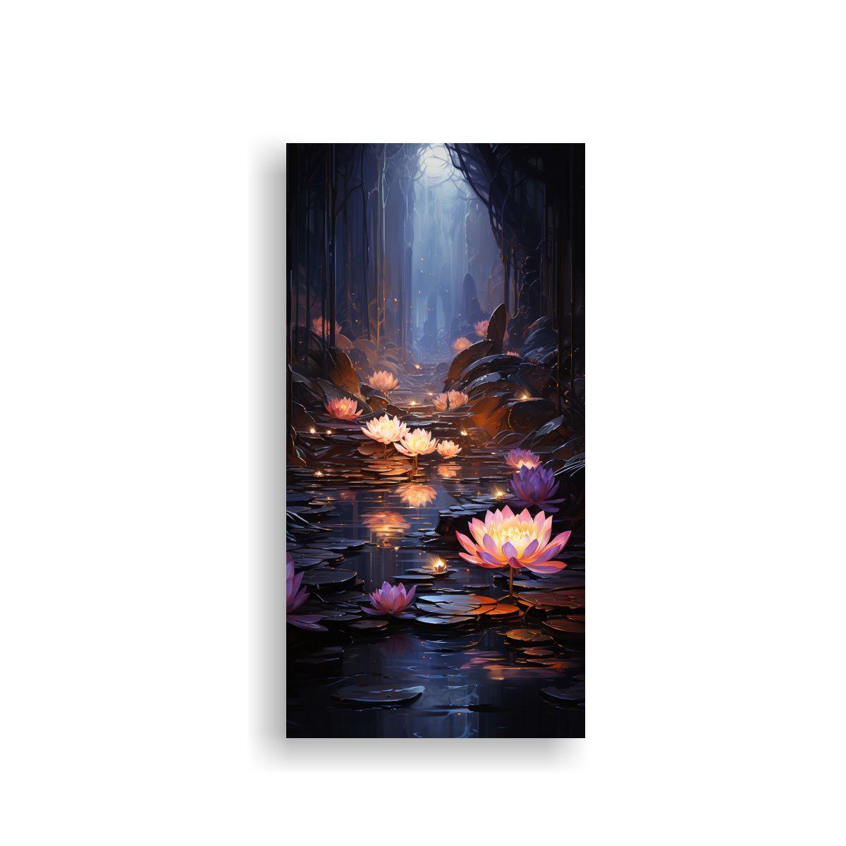 Pintura En Lienzo De Alta Calidad: Lotus Negro 70x140cm-0