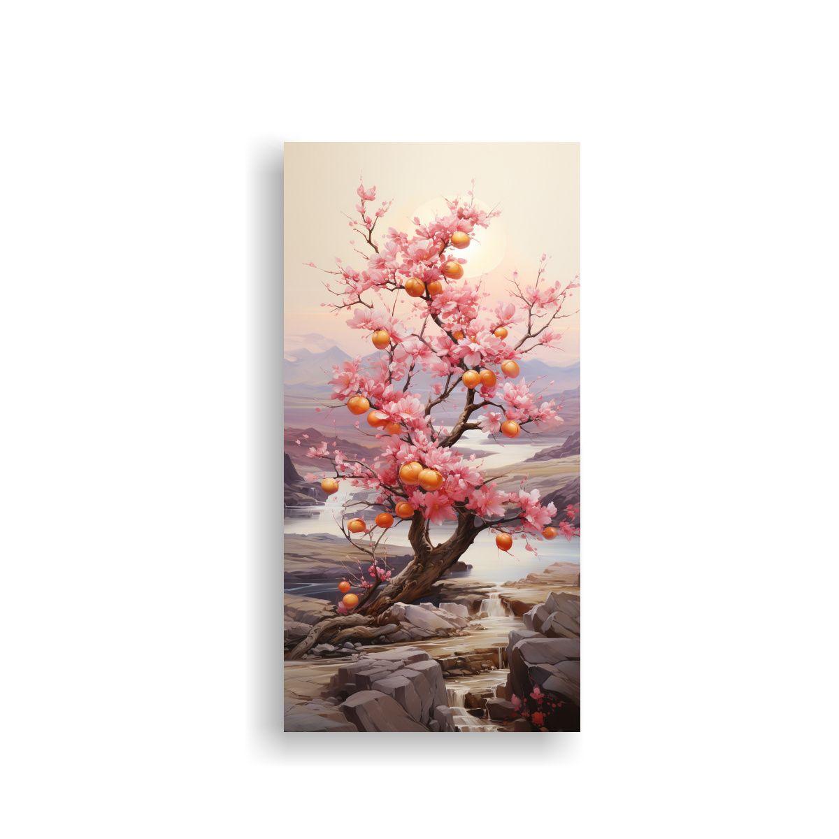 Cuadro Abstracto Impactante árbol De Higos En Col 50x100cm-0
