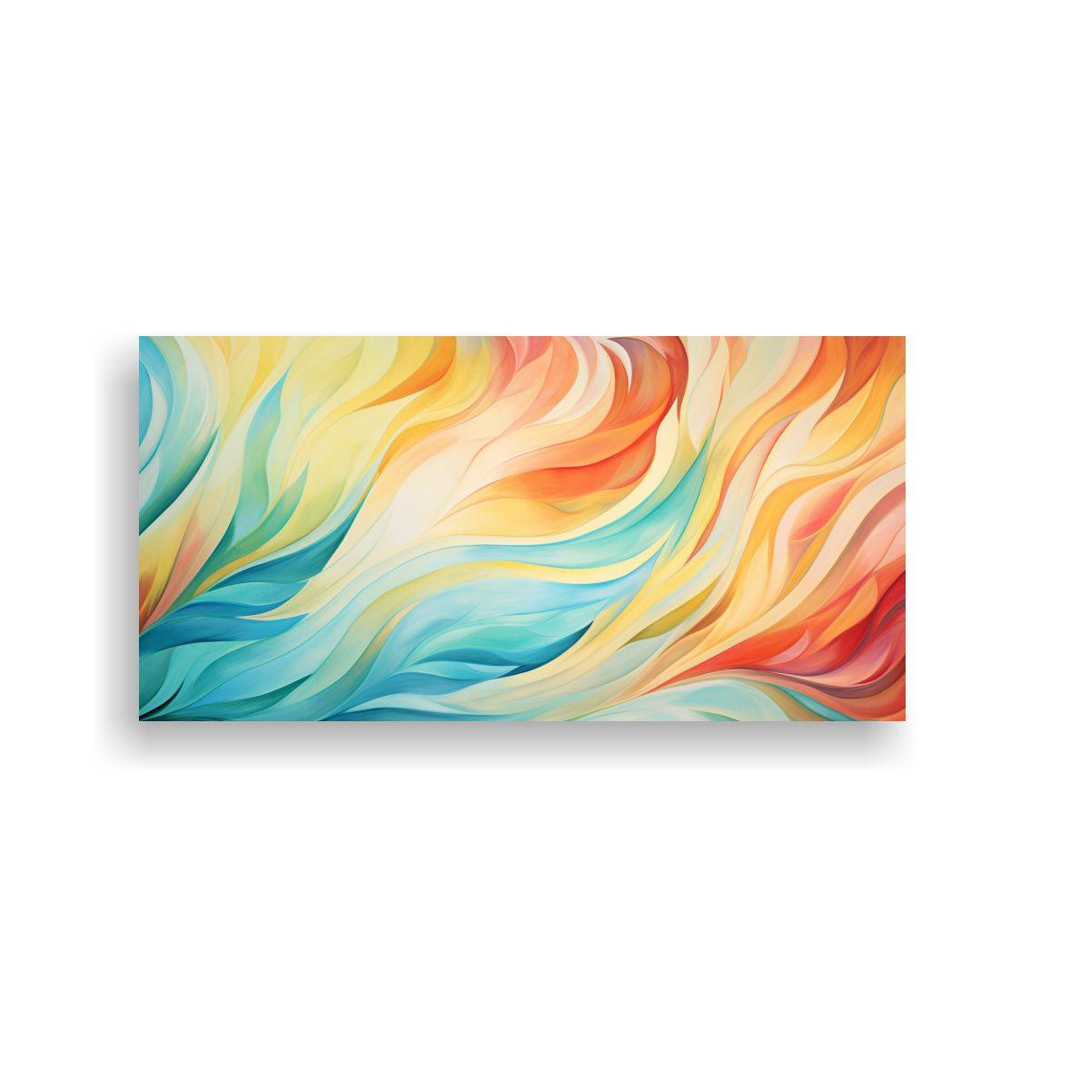 Pinturas Abstractas Vibrantes Con Patrones 40x20cm-0