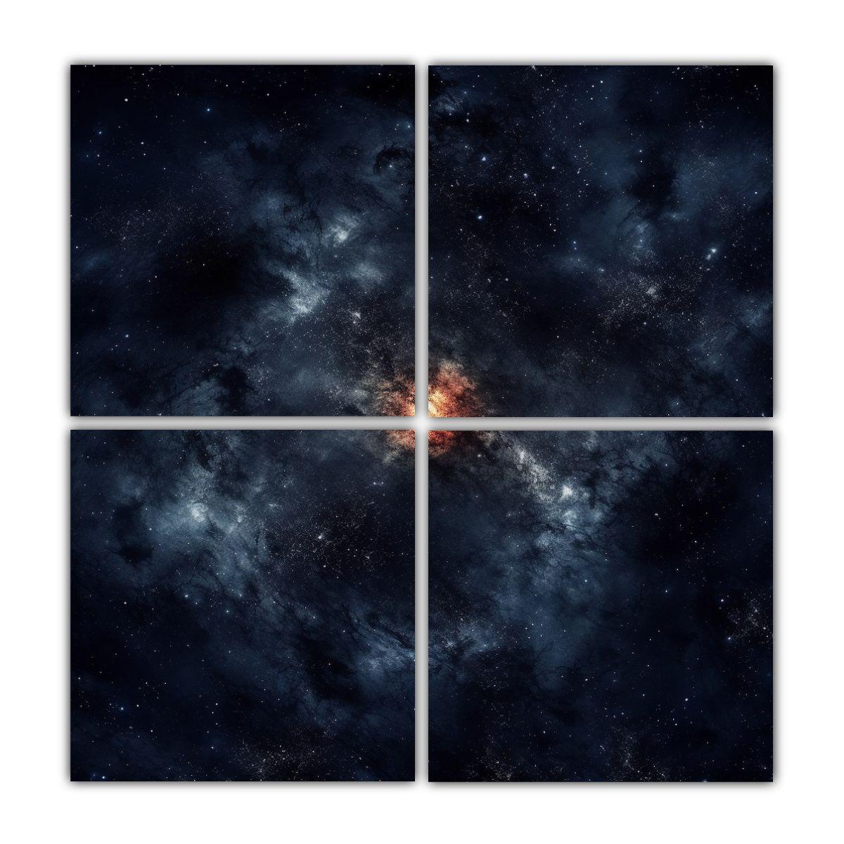 Cuadros Artesanales De Finas Líneas En Nebulosa 180x180 Cm-0